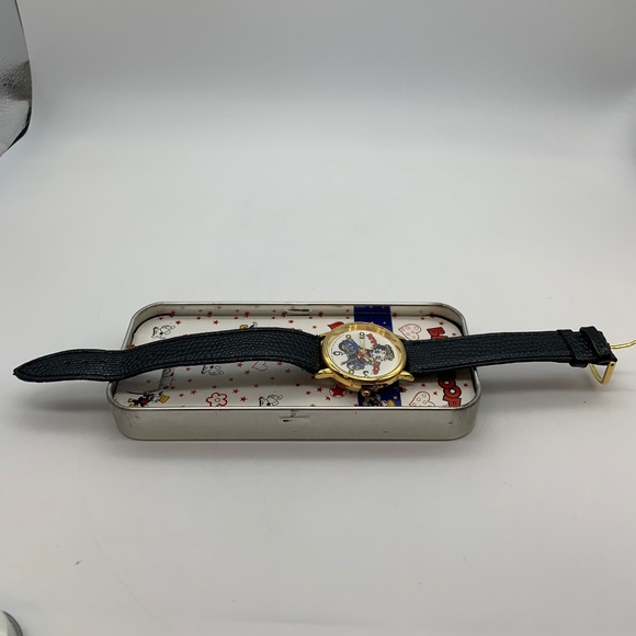 Vintage \'96 Betty Boop Motorcycle Betty Moving Eyes Lizard Grain Watch WORKING! main image 11